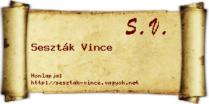 Seszták Vince névjegykártya
